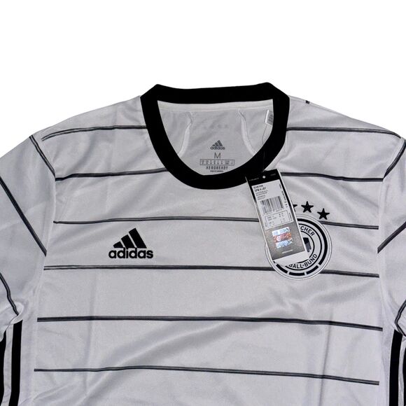 Adidas Vintage NWT Rare Germany National Soccer Jersey White Black Medium - Picture 9 of 11